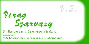 virag szarvasy business card